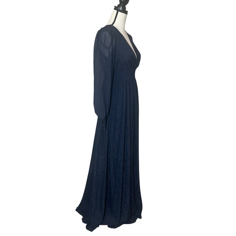 Baltic Born Juliette Navy Shimmer Maxi Dress Size S Bridesmaid Formal, - Picture 6 of 15